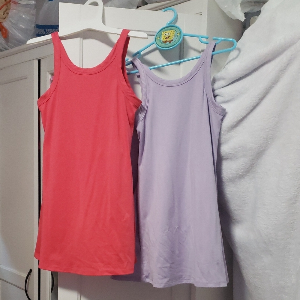 Old Navy Active Coral and Lavender Power Press Skort Dresses